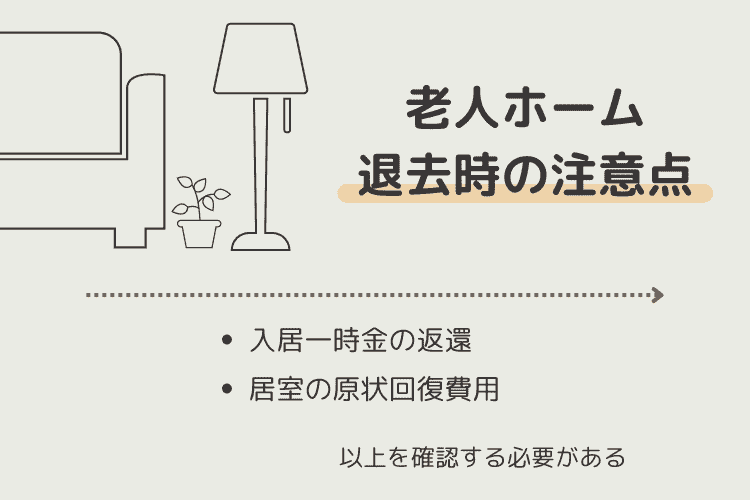 老人ホーム退去時の注意点