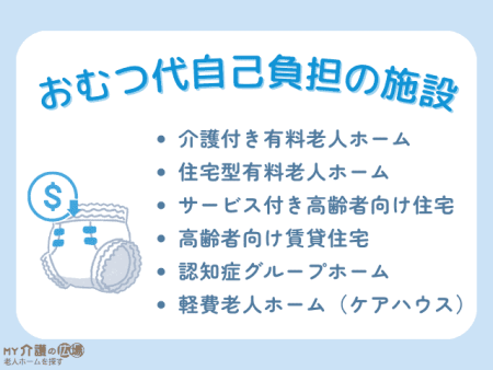 おむつ代が自己負担になる介護施設